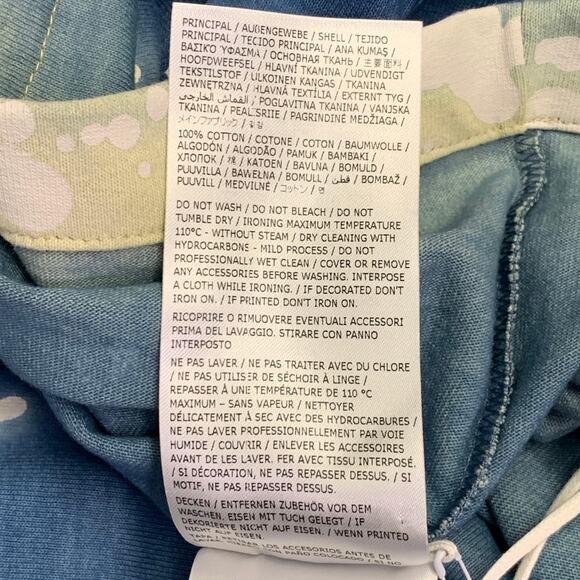 JIL SANDER Size XL City Lights Blue White Abstract Cotton Crew Neck T-shirt - Picture 8 of 8